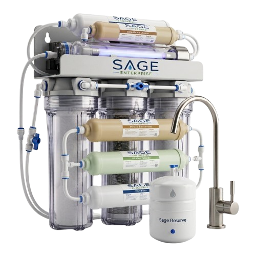 Sage multi-stage UV water filtration system for commercial facilities